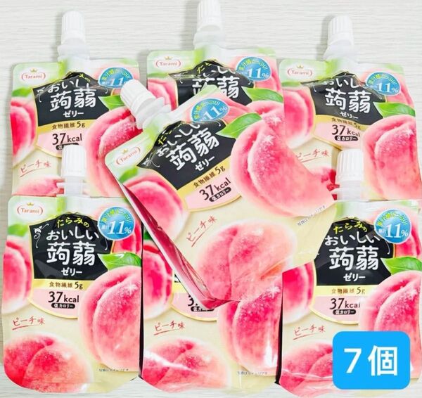 たらみ Tarami おいしい蒟蒻ゼリー ピーチ味 7個 洋生菓子 パウチ