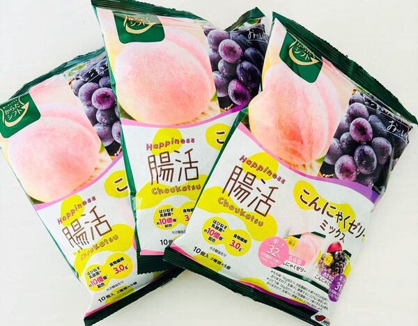 からだシフト 腸活 こんにゃくゼリーミックス《もも味・ぶどう味》3袋