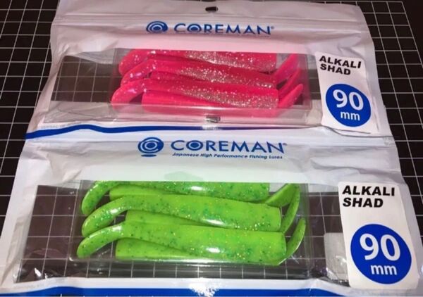 即売 送料無料 配達記録付発送 コアマン アルカリシャッド90 2個セット (ピンクバック、パニックグリーン) デカカリシャッド