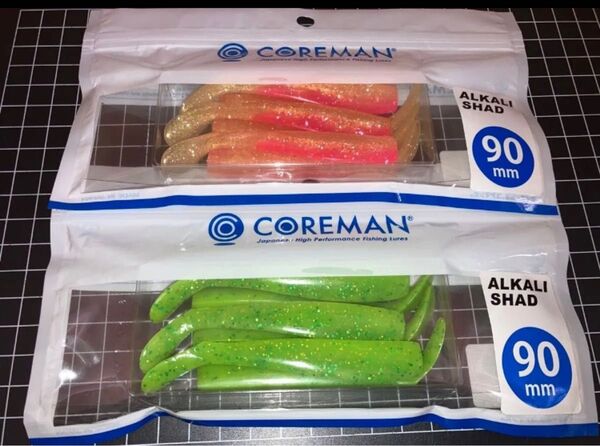即売 送料無料 配達記録付発送 コアマン アルカリシャッド90 2個セット (パニックグリーン、ゴールドピンク) デカカリ