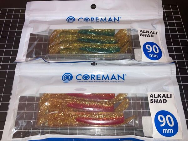 即売 送料無料 配達記録付発送 コアマン アルカリシャッド90 2個セット (アカキン、イワシゴールド) デカカリシャッド