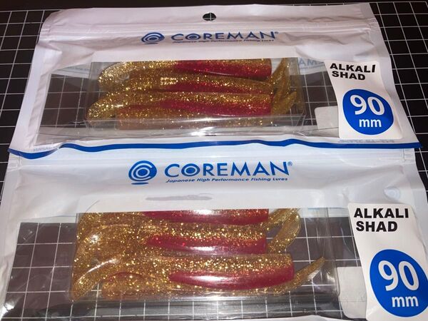 即売 送料無料 配達記録付発送 コアマン アルカリシャッド90 (アカキン) 2個セット デカカリシャッド