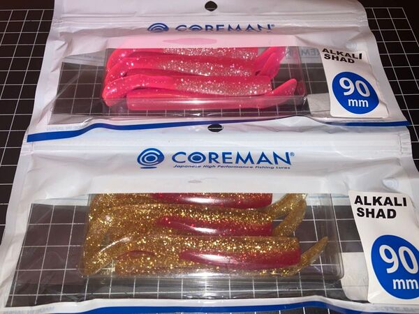 即売 送料無料 配達記録付発送 コアマン アルカリシャッド90 2個セット (アカキン、ピンクバック) デカカリシャッド
