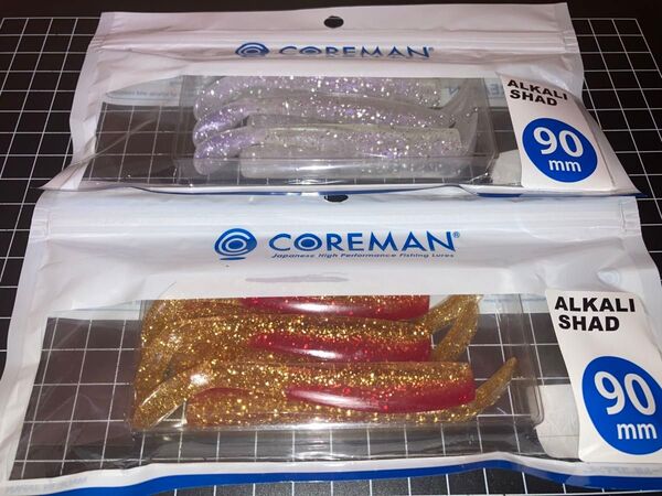 即売 送料無料 配達記録付発送 コアマン アルカリシャッド90 2個セット (アカキン、ケイムラパール) デカカリシャッド