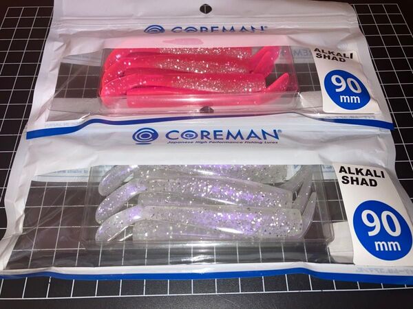 即売 送料無料 配達記録付発送 コアマン アルカリシャッド90 2個セット (ケイムラパール、ピンクバック) デカカリシャッド