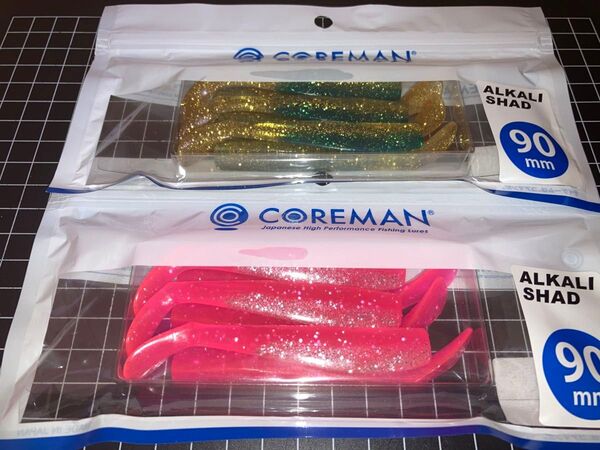 即売 送料無料 配達記録付発送 コアマン アルカリシャッド90 2個セット (ピンクバック、イワシゴールド) デカカリシャッド