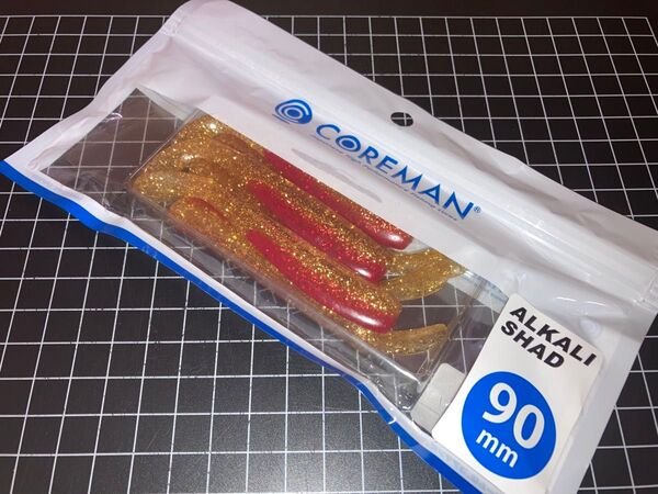 即売 送料無料 配達記録付発送 コアマン アルカリシャッド90 (アカキン) デカカリシャッド シーバスルアー
