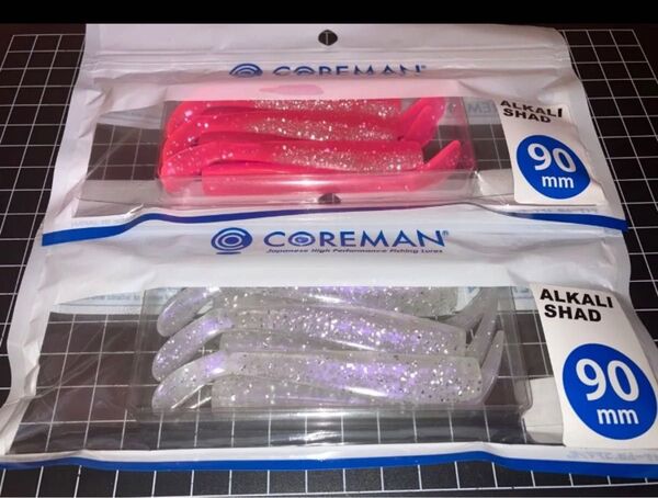 即売 送料無料 配達記録付発送 コアマン アルカリシャッド90 2個セット (ケイムラパール、ピンクバック) デカカリシャッド