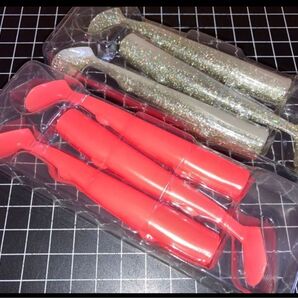 即売 送料無料 配達記録付発送 未使用 新品 ブルーブルー ジョルティ ワーム 6本セット (フルフルピーチ、フラッシュグロー)