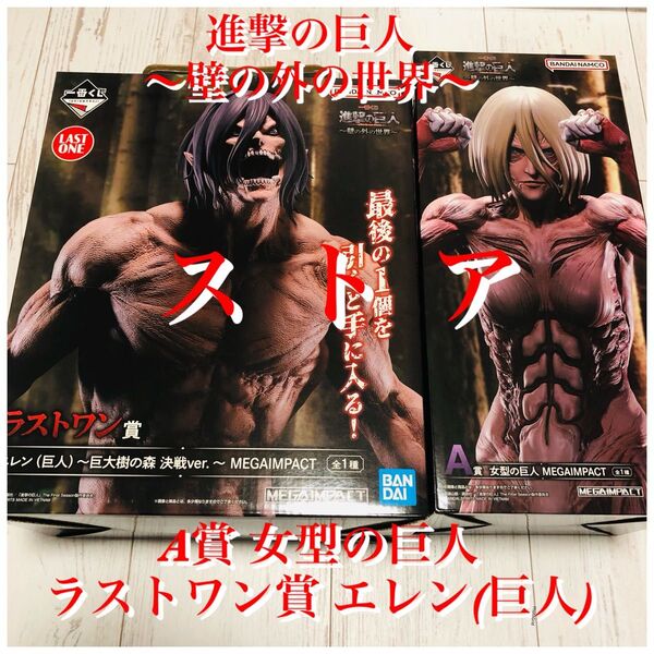進撃の巨人 〜壁の外の世界〜 1番くじ A賞 & ラストワン賞