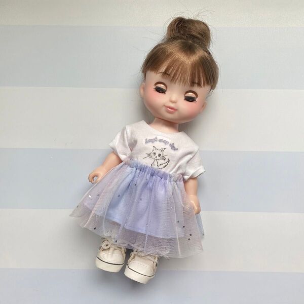 1099. ソランちゃん メルちゃん 服 Tシャツ&チュールスカート