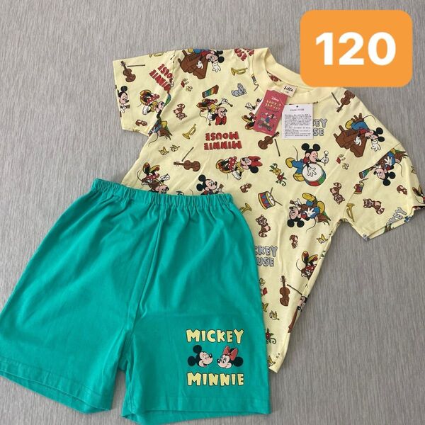 Littc リトシー ディズニー レトロブック 半袖上下パジャマ 120 セットアップ 上下セット