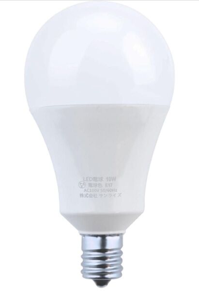 【送料無料】KAPATA LED電球 E17口金 100W形相当 電球色 10W 2700k 1200lm 広配光 1個パック