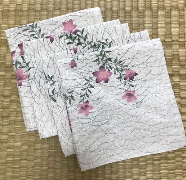 座布団カバー クッションカバー 4枚揃い 麻生地 夏物 日本製 バラ売りOK