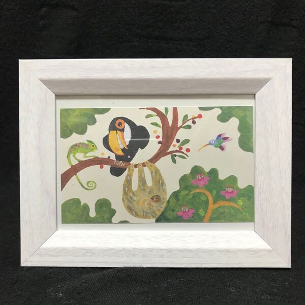 お値下げ! 柚木沙弥郎 トコとグーグーとキキ 絵本原画 L判サイズ アートフレーム 額装 印刷物 児童画