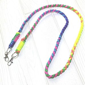 パラコード ネックストラップ カラフル ハンドメイド