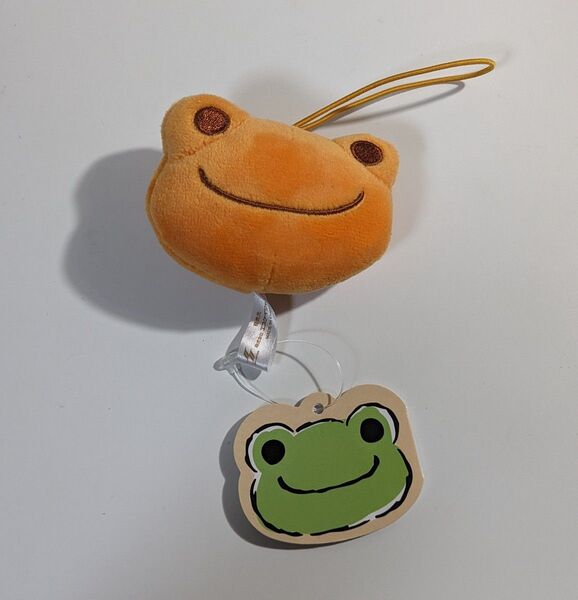 かえるのピクルス もちもちフェイスマスコット オレンジ ぬいぐるみ