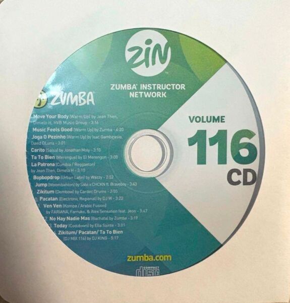 ZUMBA ZIN 116 CD最新版