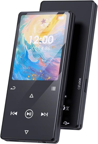 ブラック MP3プレーヤー 64GB Bluetooth HIFI 2.4インチ