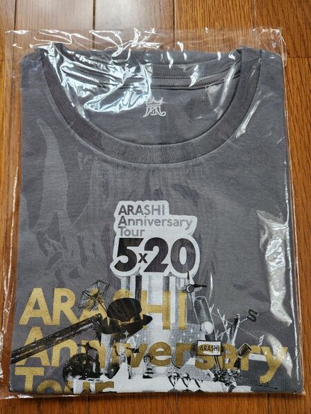 嵐 ARASHI Anniversary Tour 5×20 ツアーTシャツ グレー 新品未使用