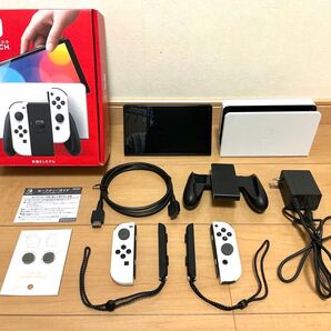 【動作確認済】【おまけ付き】Nintendo Switch本体有機EL JCホワイト 中古品(セット内容に欠品なし)