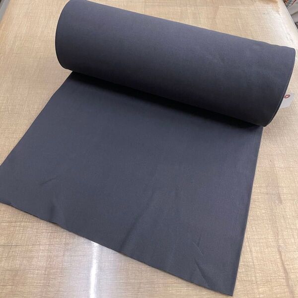 20/フライスリブニット 墨黒 50W巾×1m フライスニット
