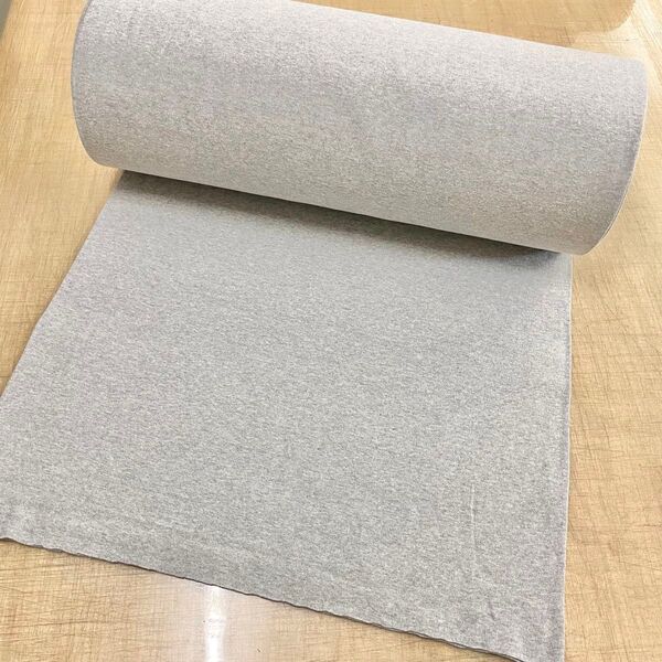 20/フライスリブニット 杢グレー 50W巾×1m フライスニット