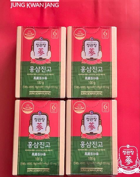 新品未開封 正官庄高麗人参 高麗蔘珍膏 エキス100g x 4個