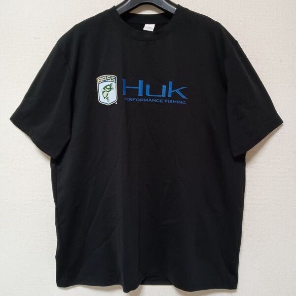 BASS Hukバスフィッシング新品未使用半袖TシャツブラックサイズXL