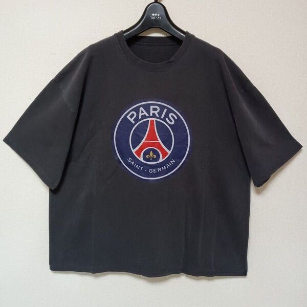 PARIS SAINT-GERMAINパリサンジェルマン新品未使用ビンテージ加半袖Tシャツ墨黒サイズXL
