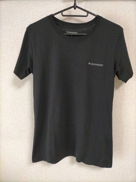 CONVERSE コンバース Tシャツ 半袖Tシャツ 黒 半袖 M クルーネック トップス カットソー ブラック