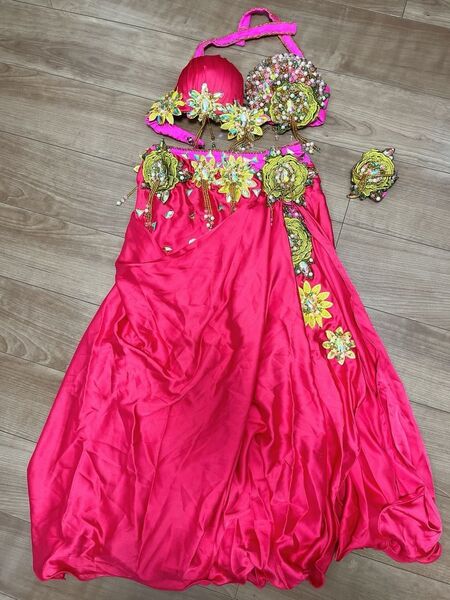 【美品】Aziza ローズピンク ベリーダンス衣装