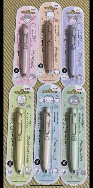 ユニボール ワンP サンリオ 6本セット