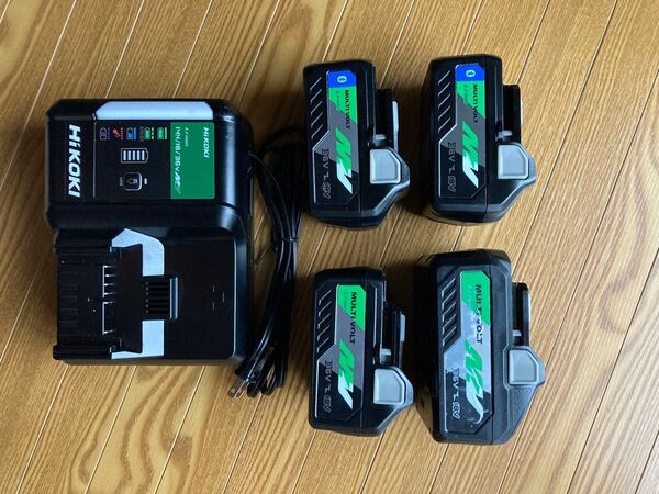 送料込み ハイコーキ HIKOKI リチウムイオンバッテリー 36V 4個 充電器