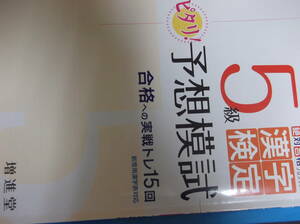 ★お子様の漢字力アップに★漢字検定5級★ピタリ予想模試15回★合格への実戦トレ
