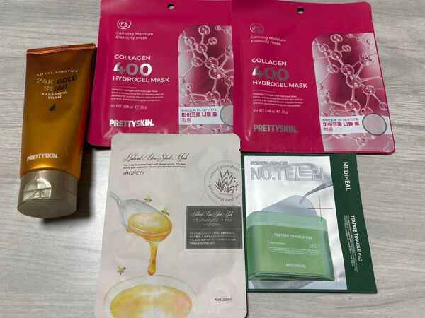 【PRETTYSKIN】韓国 24K GOLD SNAILクレンジングフォーム&パック