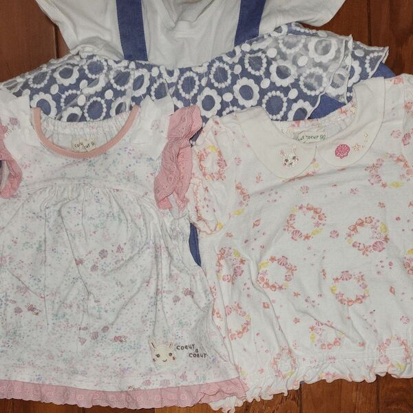 ベビー服 3枚セット トップス&ワンピース 90サイズクーラクール