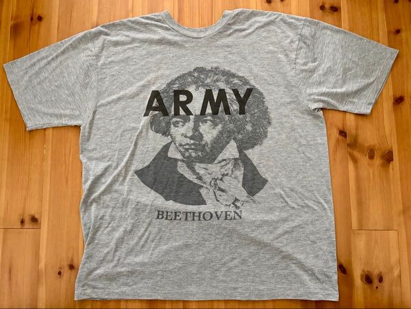 ベートーベン US ARMY リメイク Tシャツ アメリカ軍 IPFU ビンテージ グレー