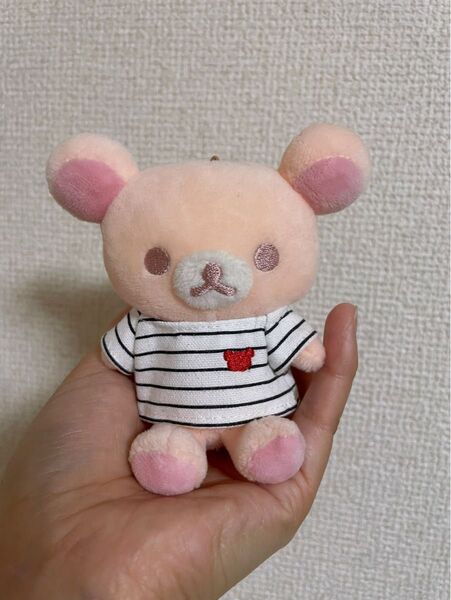 コリラックマ いつでもいっしょ おでかけぬいぐるみキーホルダー ピンク 服つき
