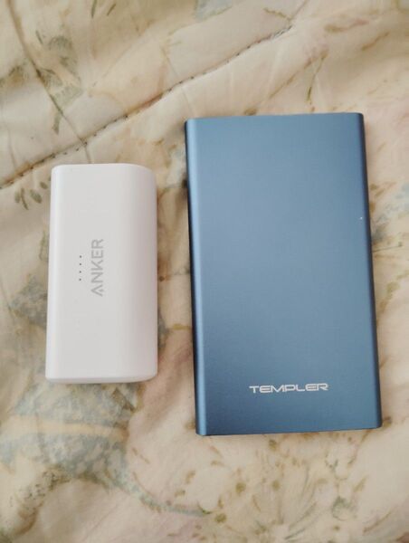 ジャンク Anker Nano Power Bank モバイルバッテリー2個セット 5000mAh templer 4000mAh