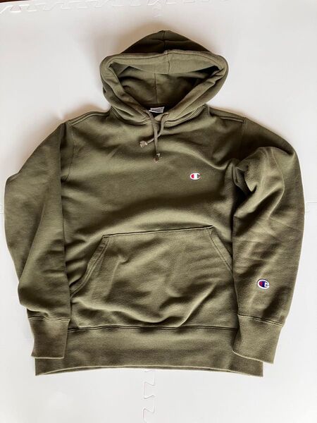 Champion チャンピオン プルオーバーパーカー グリーン M 古着