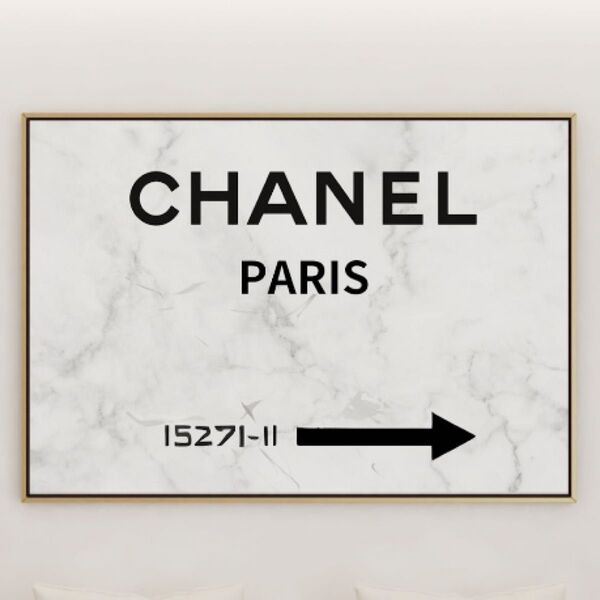 G009 シャネル 大理石 アートポスター インテリア ホワイト CHANEL