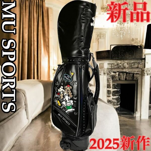 2025年 春夏新作 MU SPORTS MUスポーツ ゴルフバッグ レディース ローリングソール キャディバッグ 9型