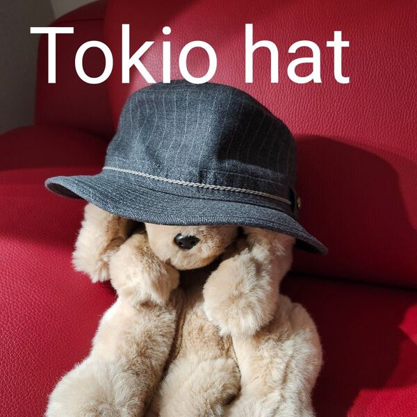 Tokio hat トーキョーハット ストライプ柄 ハット グレー