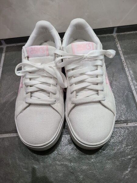 Asics スニーカー ホワイト/ピンク 23.5㎝