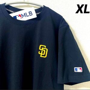 MLB パドレス Tシャツ ブラック 刺繍ロゴ ワンポイント ダルビッシュ XL