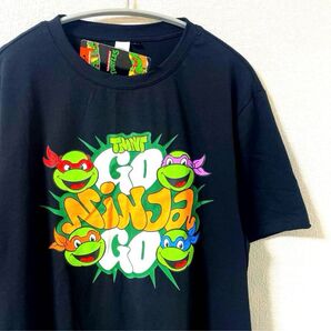 新品 ミュータント忍者タートルズ Tシャツ 半袖 L(XL相当) ブラック