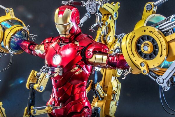 ホットトイズ hot toys 1/4 クォータースケール アイアンマン マーク4 パワードスーツ装着機付き