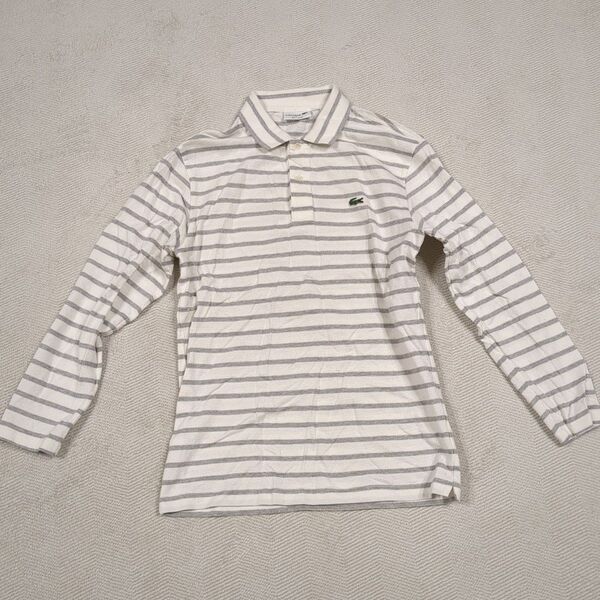 LACOSTE ラコステ 長袖ポロシャツ ボーダー柄 メンズ