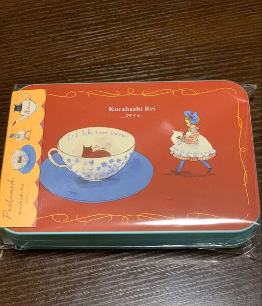 くらはしれい・缶入ポストカード ブラウン